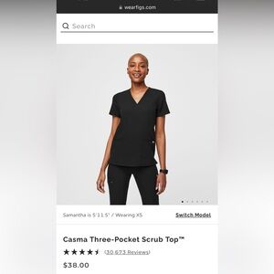 Figs Small scrub top